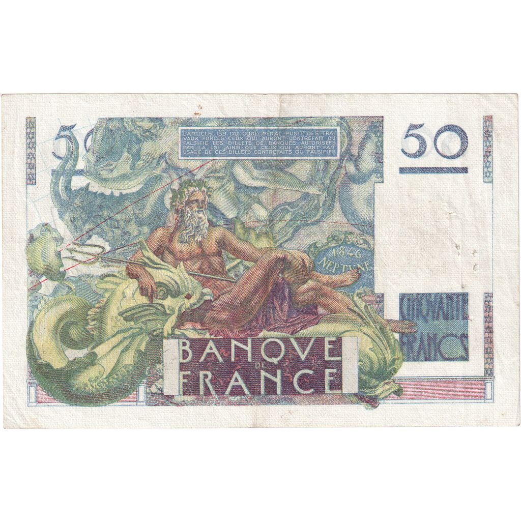 Frankrijk, 50 Francs, Le Verrier, 1948-04-08, O.123, SUP
