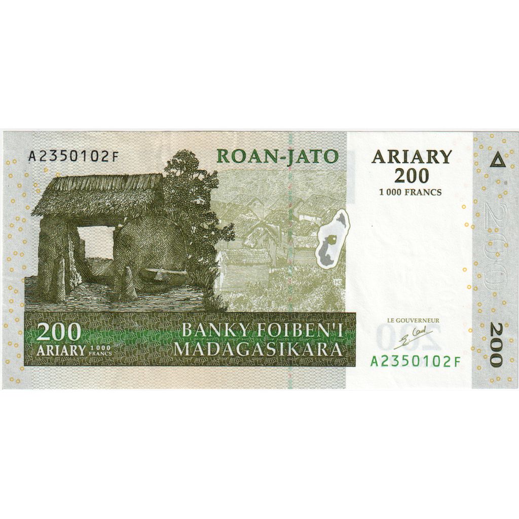 Madagascar, 200 Ariary, n.d ( 2004), SS+
