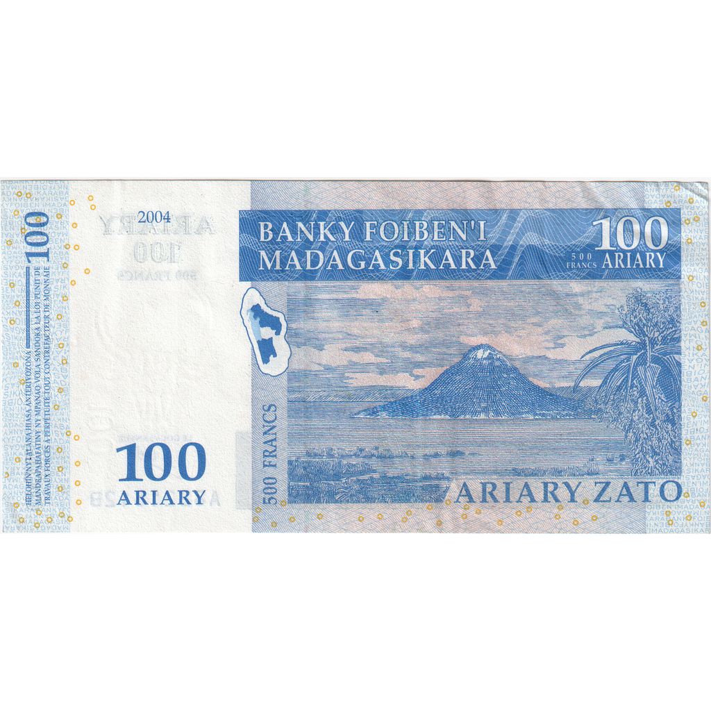 Madagascar, 500 Francs = 100 Ariary, UNZ