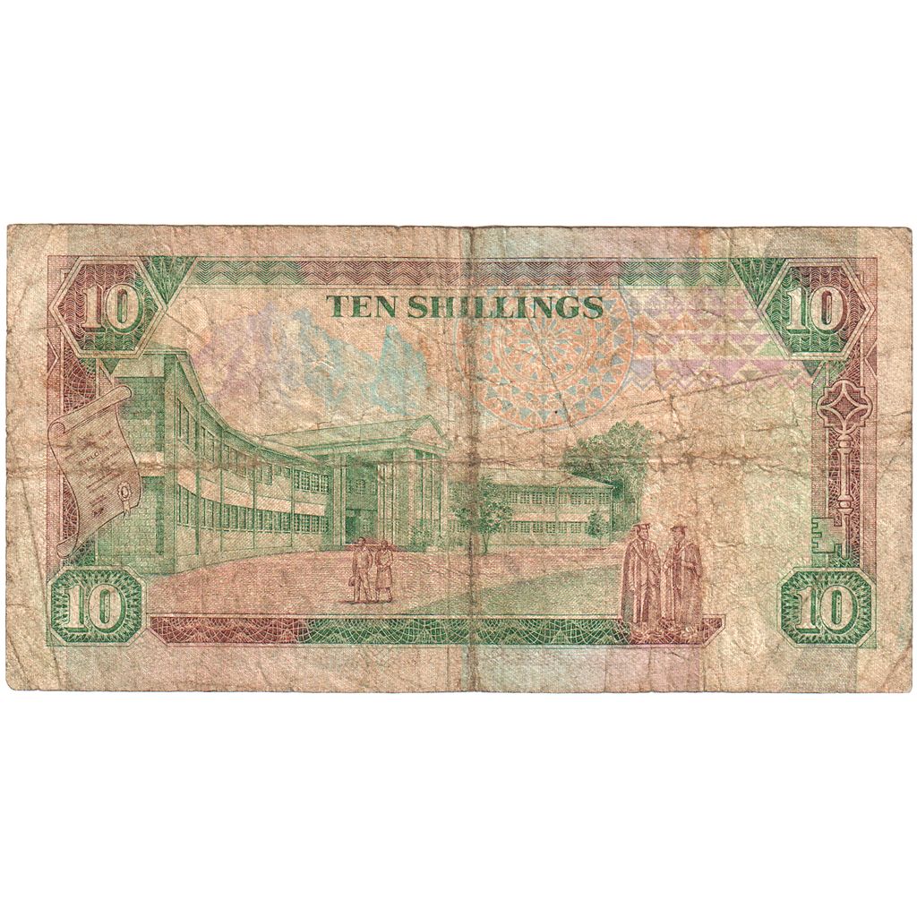 Kenia, 10 Shillings, 1989-10-14, VG(8-10)