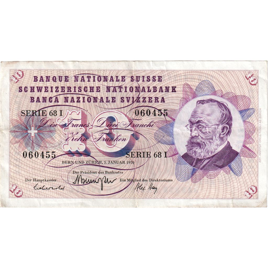 Schweiz, 10 Francs, 1970-01-05, S+