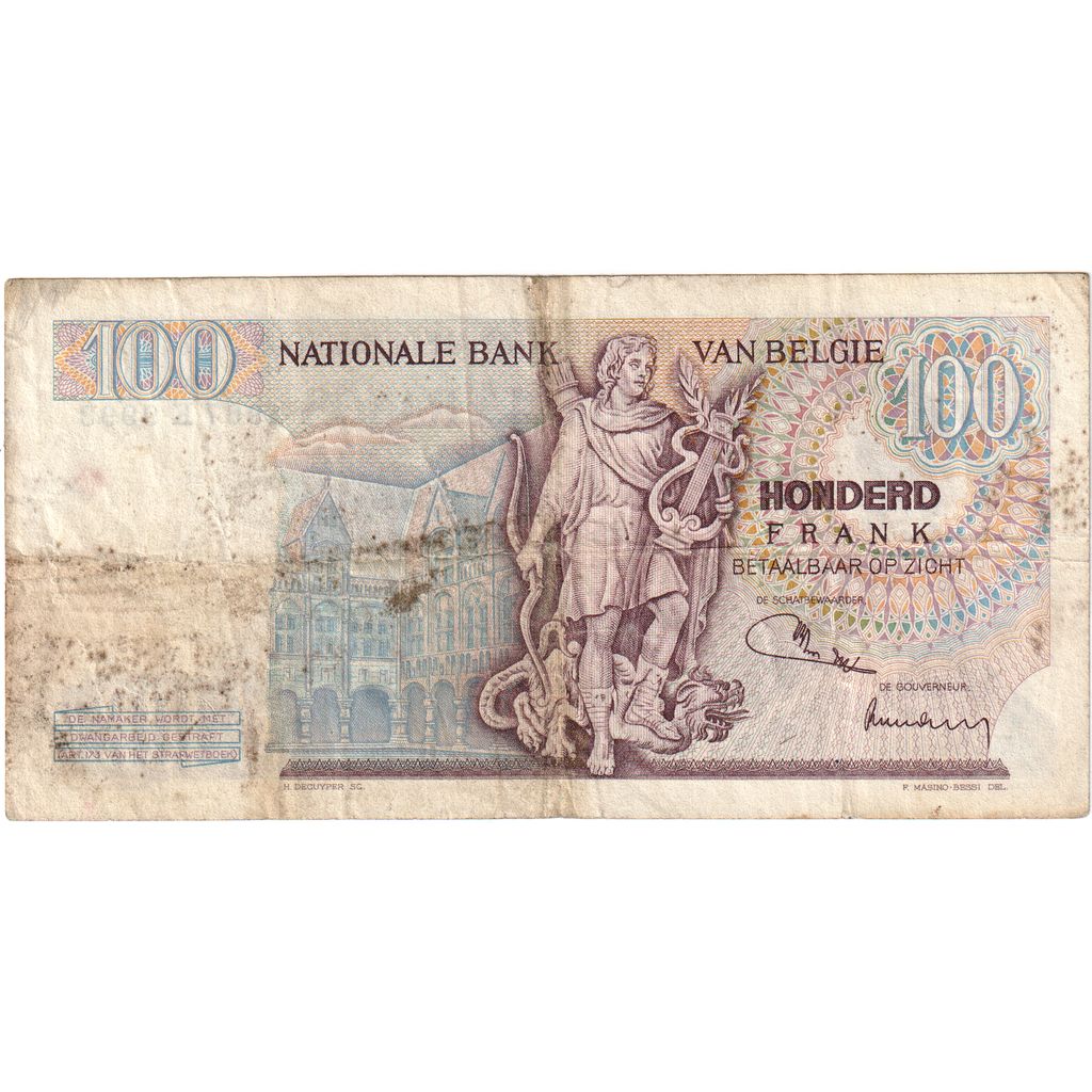 Belgio, 100 Francs, 1972-06-02, B+