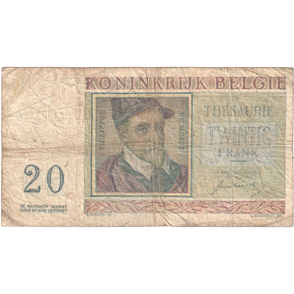 Belgien, 20 Francs, 1950-07-01, SGE