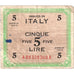 Italy, 5 Lire, 1943, VG(8-10)
