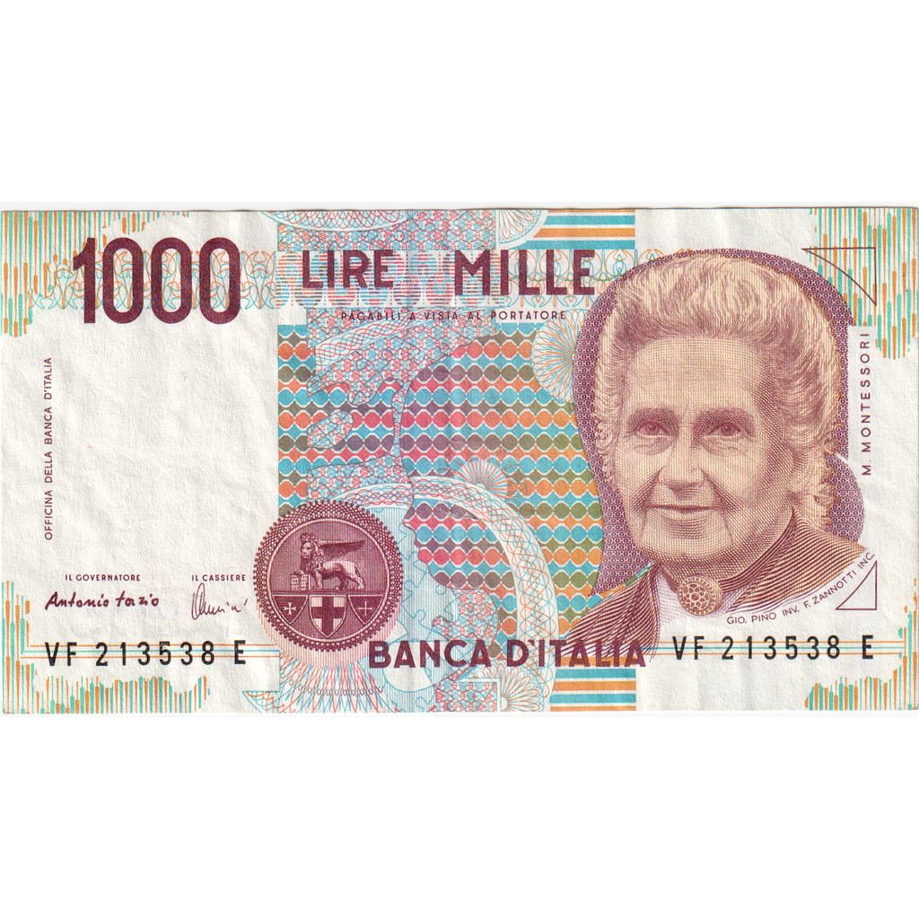 Italia, 1000 Lire, N.D (1996), MB