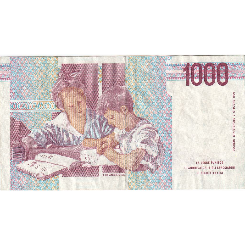 Italia, 1000 Lire, N.D (1996), MB