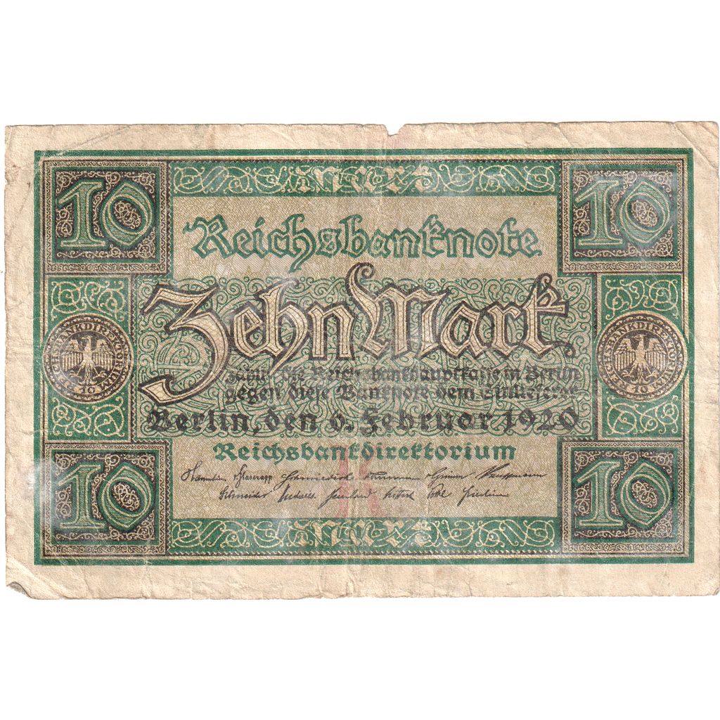 Alemania, 10 Mark, 1920-02-06, RC