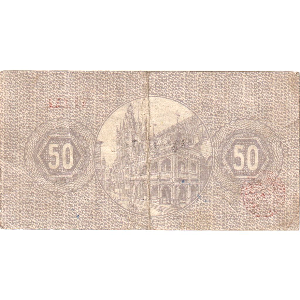Niemcy, COLOGNE, Cologne, 50 Pfennig, 1918-06-01, EF(40-45)