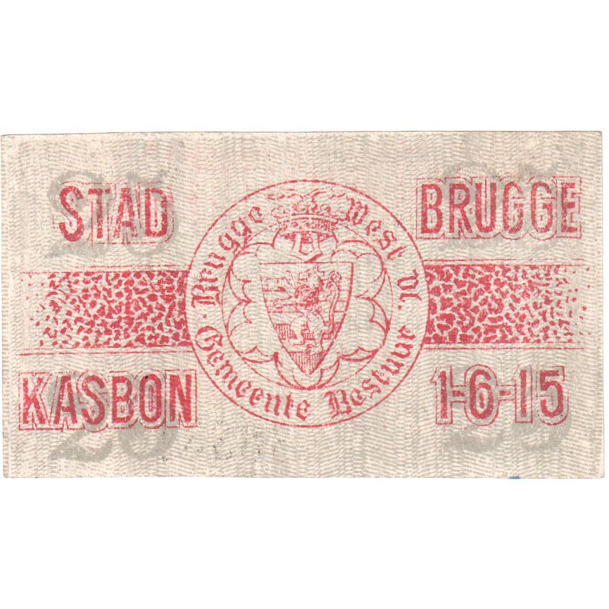 Belgio, Flanders, Bruges, 25 Centimes, N.D, FDS