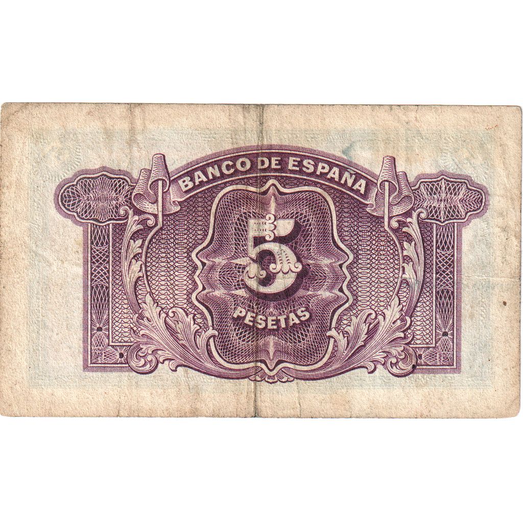 Spagna, 5 Pesetas, 1935, B+