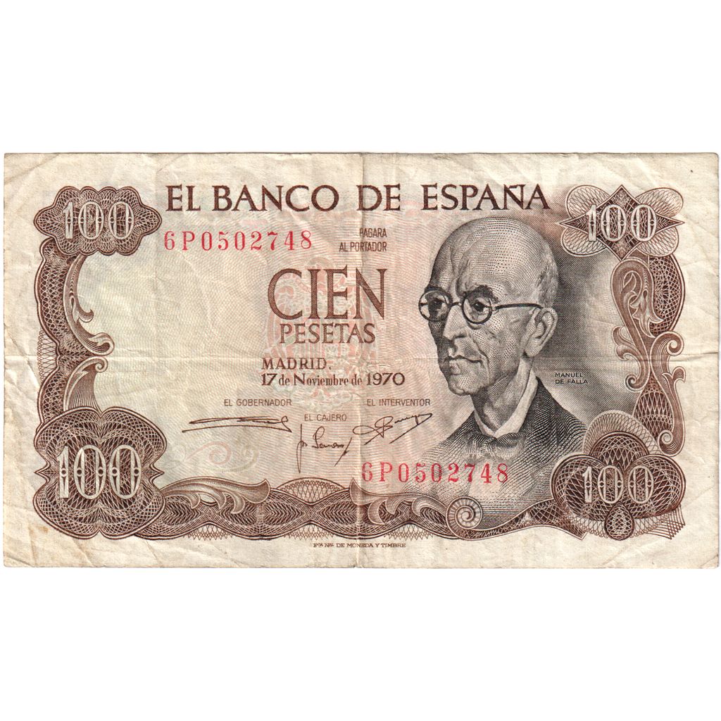 Spagna, 100 Pesetas, 1970-11-17, MB