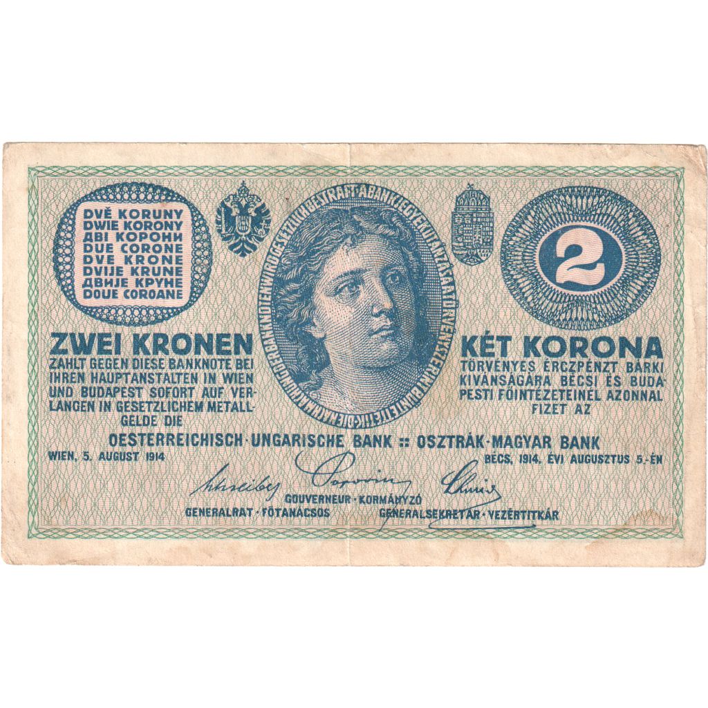 Austria, 2 Kronen, 1914-08-05, MB