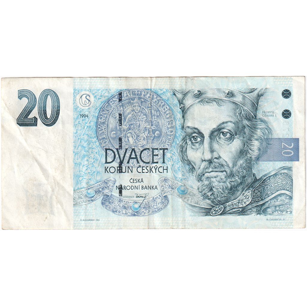 République tchèque, 20 Korun, 1994, TB+