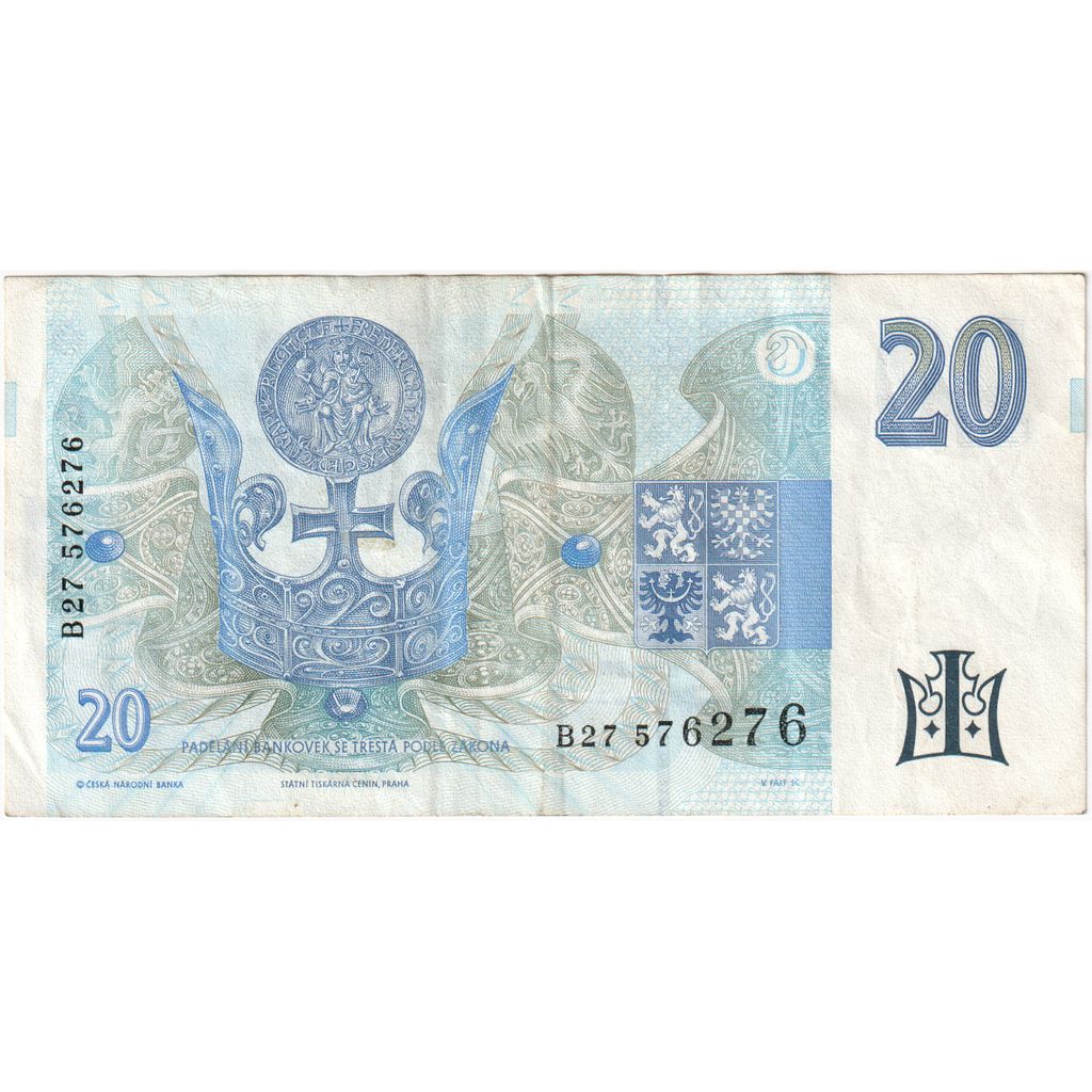 République tchèque, 20 Korun, 1994, TB+