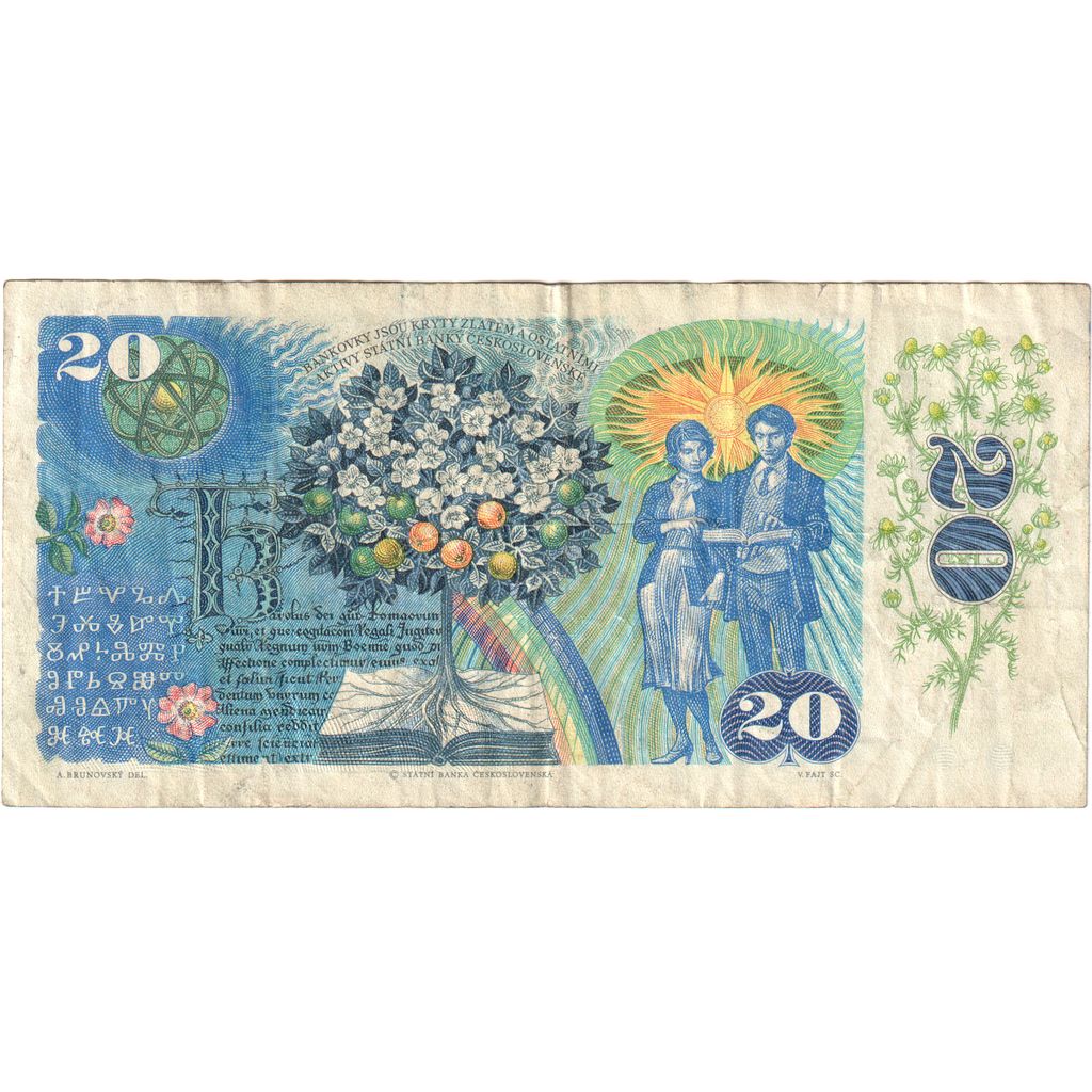 Czechoslovakia, 20 Korun, 1988, VF(20-25)