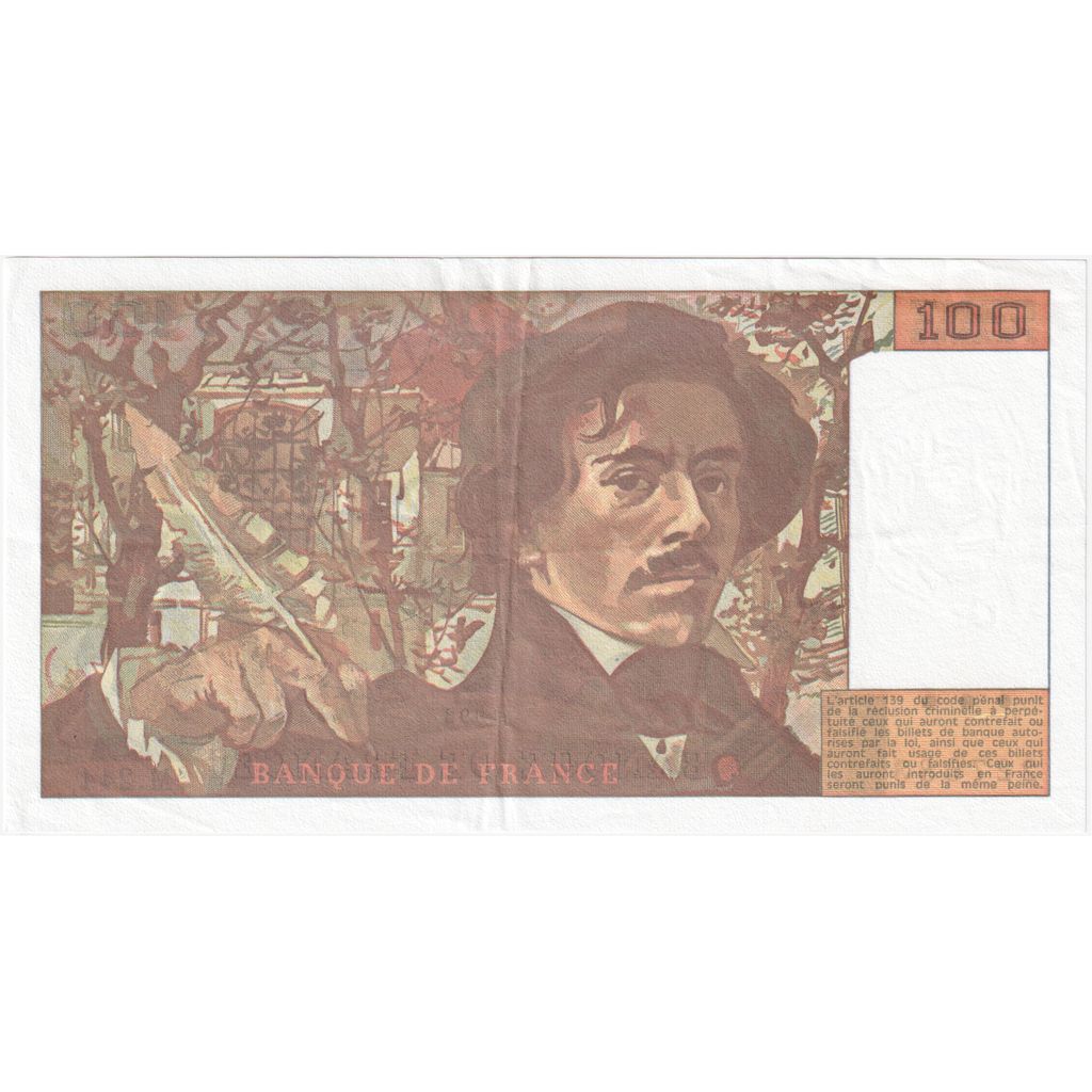 Frankreich, 100 Francs, Delacroix, 1993, M.244, SS+