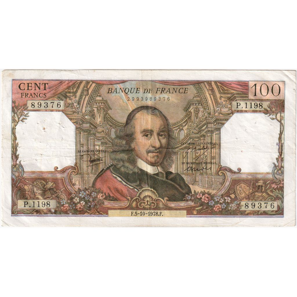 Francia, 100 Francs, Corneille, 1978-10-05, P.1198, MB