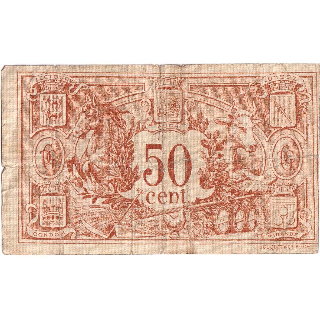 Francja, 50 Centimes, 1918-01-17, VF(20-25), Pirot:15-12
