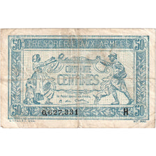Frankrijk, 50 Centimes, 1917-1919 Army Treasury, H, TB