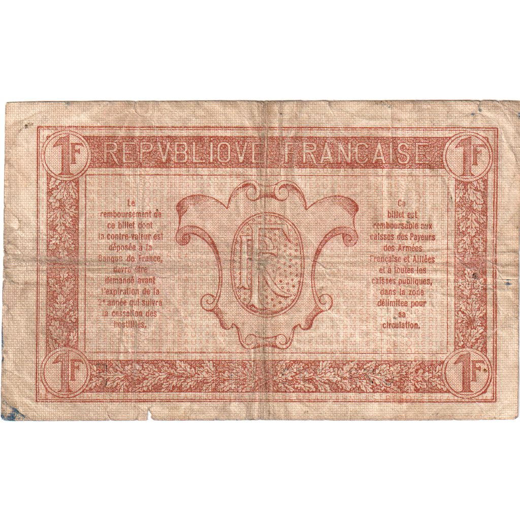 France, 1 Franc, 1917-1919 Army Treasury, F, F(12-15)
