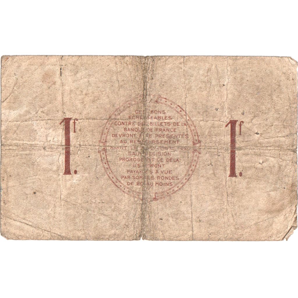 France, Saint-Dizier, 1 Franc, 1915-11-11, F(12-15), Pirot:113-12