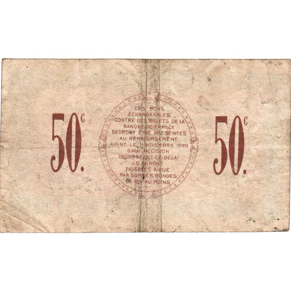França, Saint-Dizier, 50 Centimes, 1915-11-11, VF(30-35), Pirot:113-11