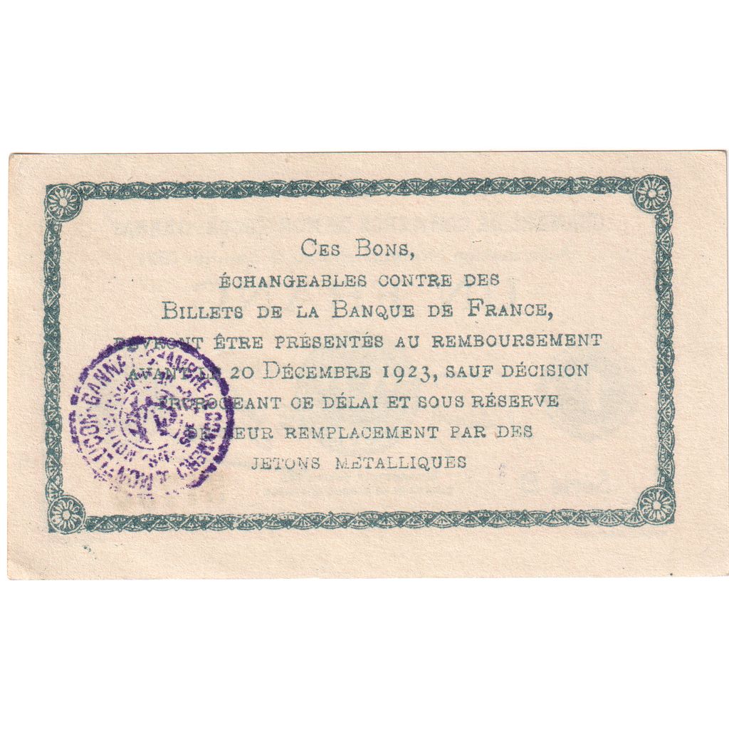 Frankreich, MONLUÇON-GANNAT, 1 Franc, 1921-01-18, VZ, Pirot:84-37