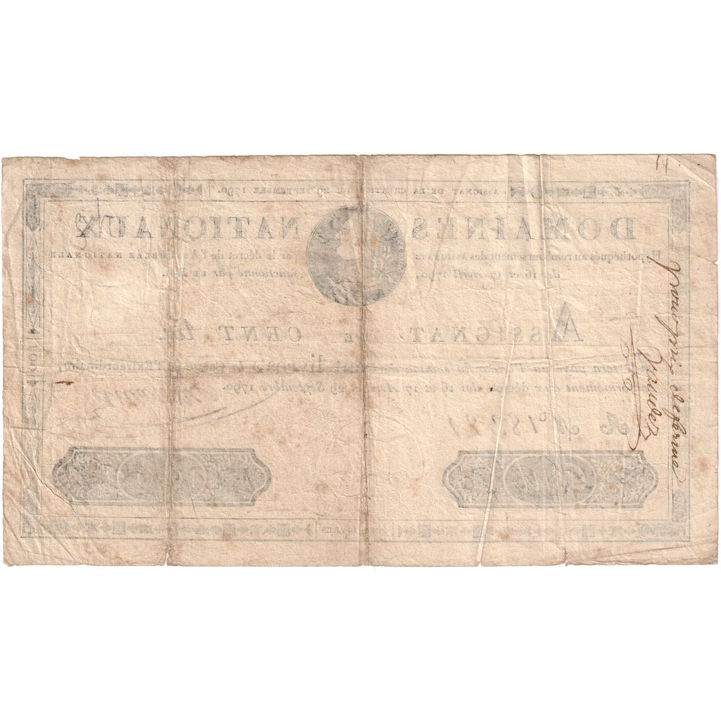 França, 100 Livres, 1790-09-29, VF(30-35)