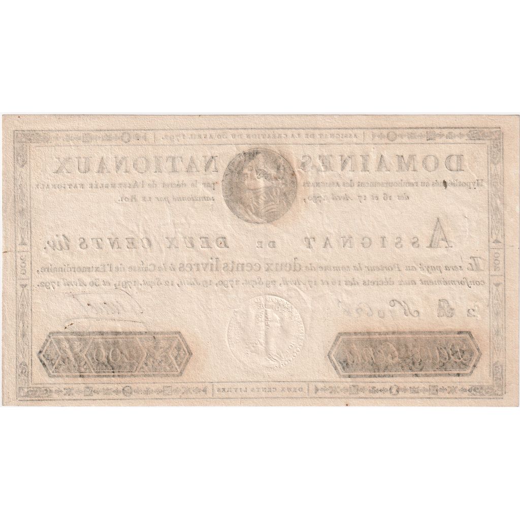 França, 200 Livres, 1792-04-30, EF(40-45)