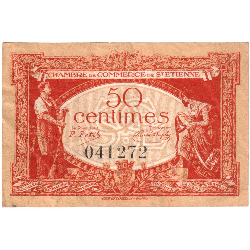 Frankreich, Saint Etienne, 50 Centimes, 1921-01-12, S+, Pirot:114-6