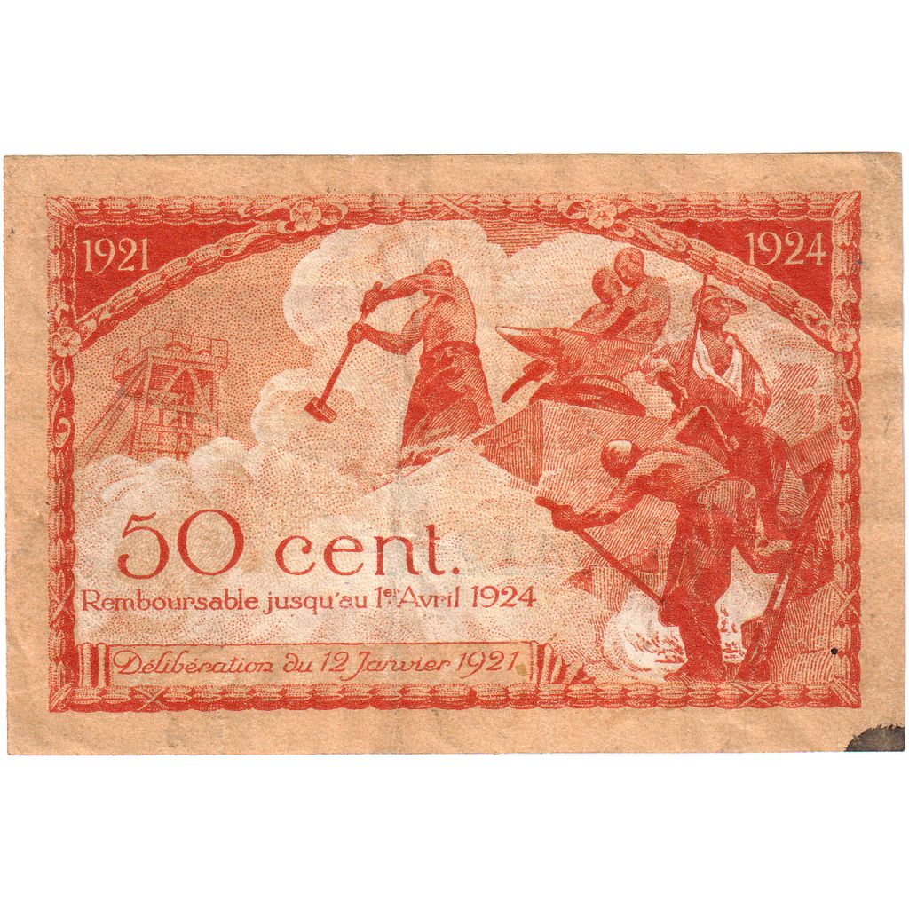 Frankreich, Saint Etienne, 50 Centimes, 1921-01-12, S+, Pirot:114-6