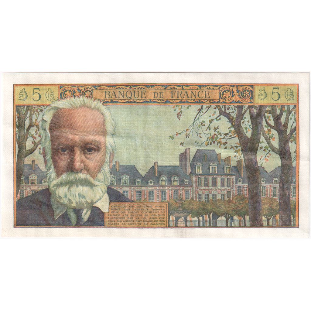 France, 5 Nouveaux Francs, Victor Hugo, 1962-03-01, G.83, TTB