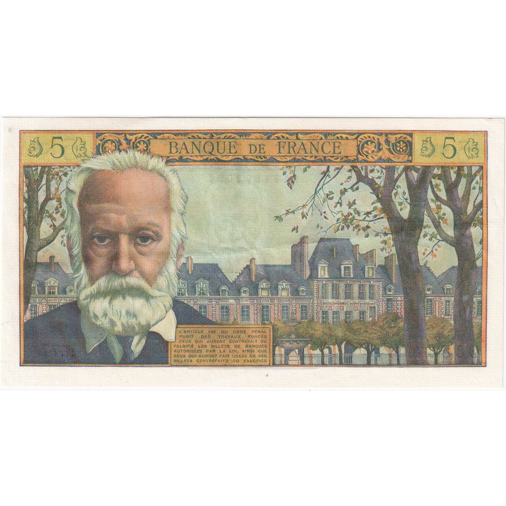 Frankrijk, 5 Nouveaux Francs, Victor Hugo, 1962-02-01, R.77, TTB