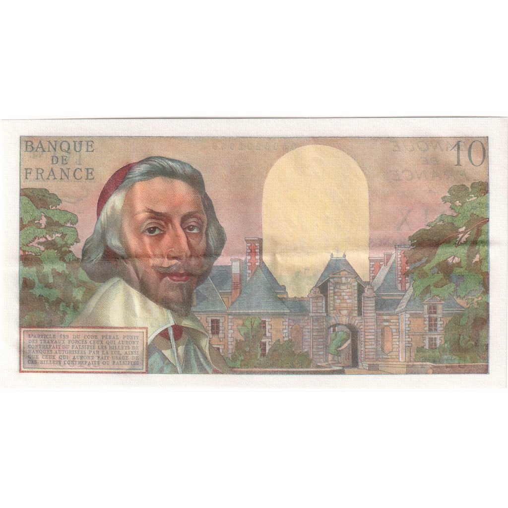 France, 10 Nouveaux Francs, Richelieu, 1962-02-01, C.199, EF(40-45)