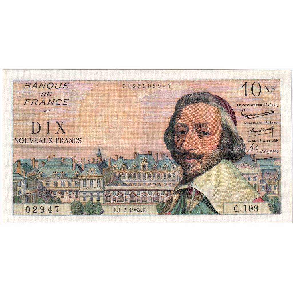 Frankreich, 10 Nouveaux Francs, Richelieu, 1962-02-01, C.199, SS