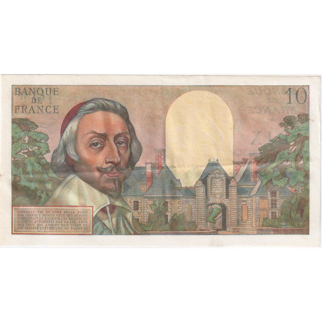 France, 10 Nouveaux Francs, Richelieu, 1962-04-05, C.213, EF(40-45)