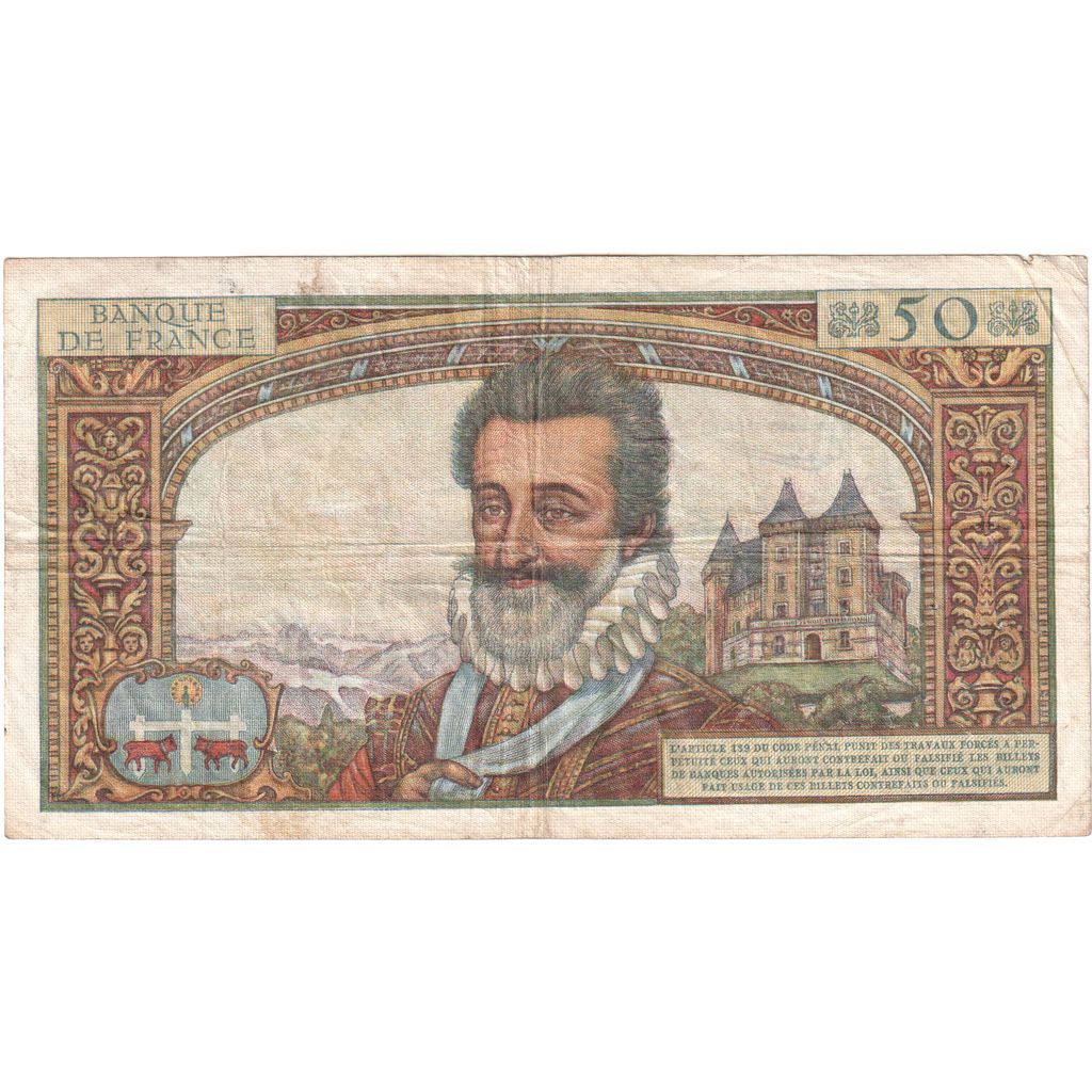 Frankrijk, 50 Nouveaux Francs, Henri IV, 1959-11-05, G.43, TB+