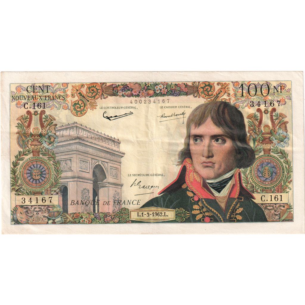 Francia, 100 Nouveaux Francs, Bonaparte, 1962-03-01, C.161, MB+