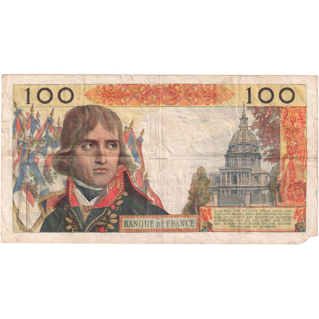 França, 100 Nouveaux Francs, Bonaparte, 1960-09-01, J.70, VF(20-25)