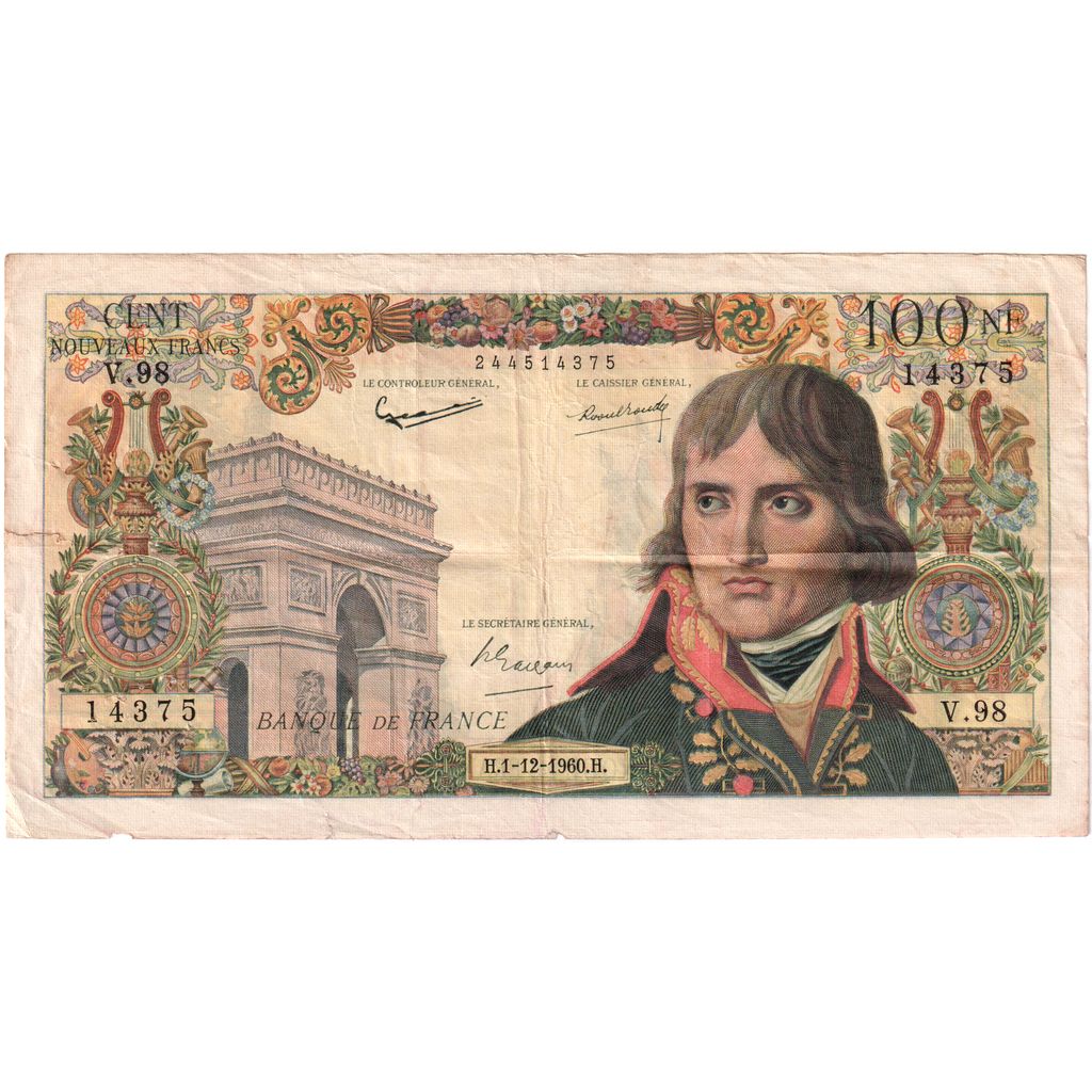 Frankrijk, 100 Nouveaux Francs, Bonaparte, 1960-12-01, V.98, TB