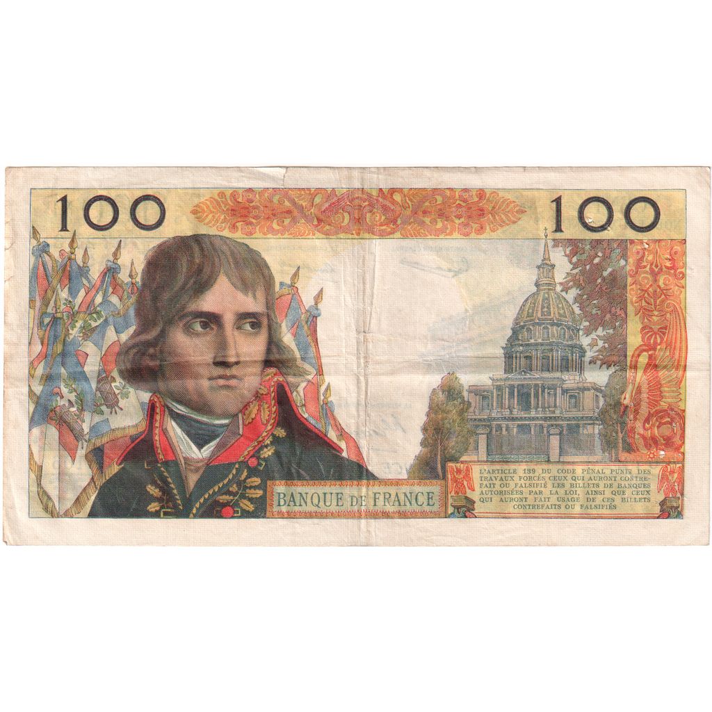 França, 100 Nouveaux Francs, Bonaparte, 1961-02-02, C.106, VF(20-25)
