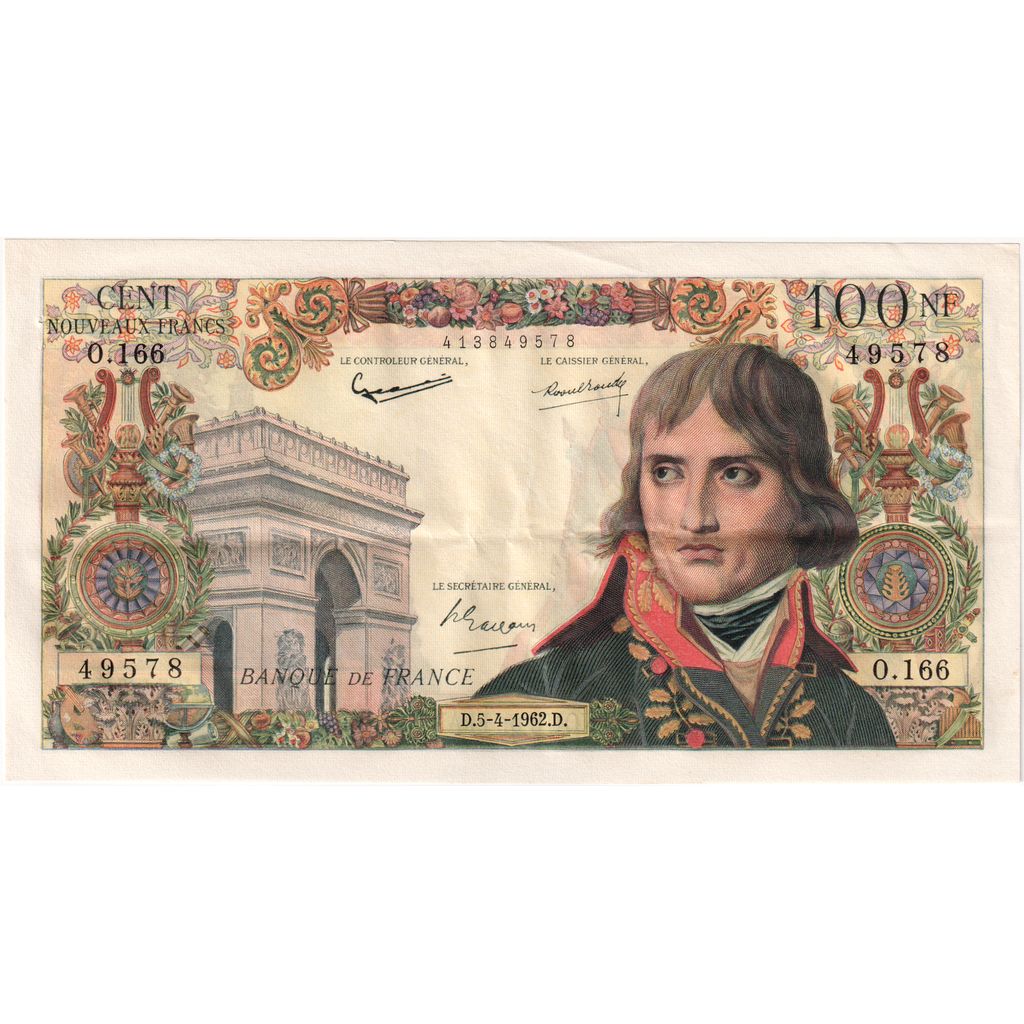 Frankreich, 100 Nouveaux Francs, Bonaparte, 1962-04-05, O.166, SS+