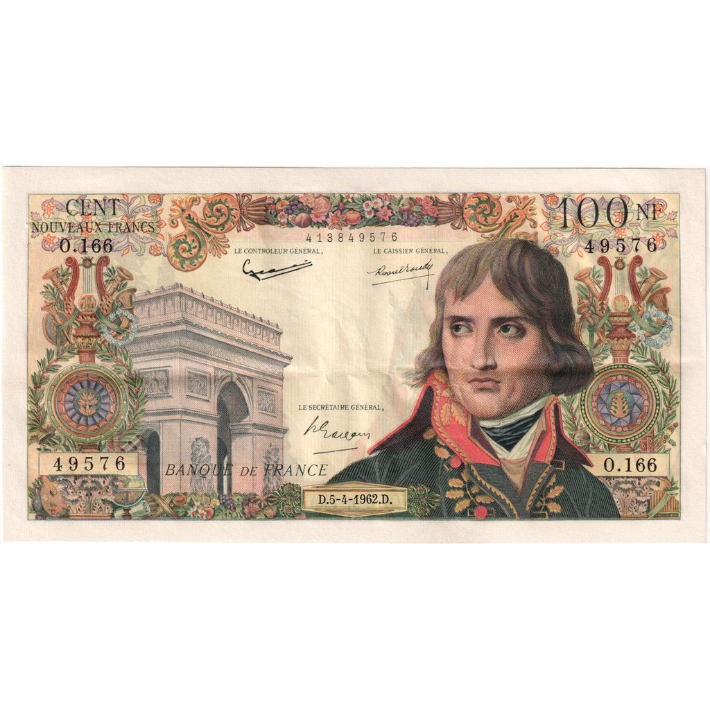 Frankreich, 100 Nouveaux Francs, Bonaparte, 1962-04-05, O.166, SS+