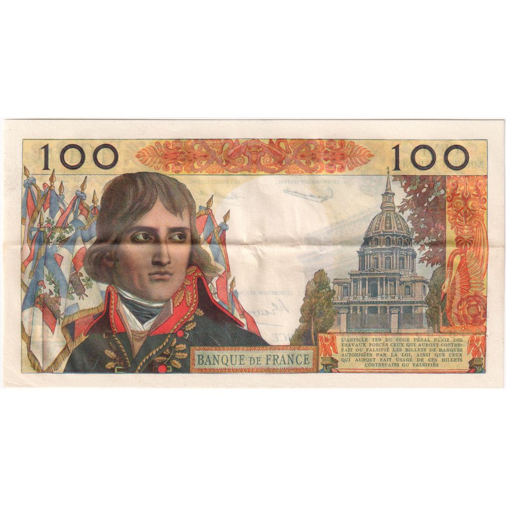 França, 100 Nouveaux Francs, Bonaparte, 1961-05-04, X.121, EF(40-45)