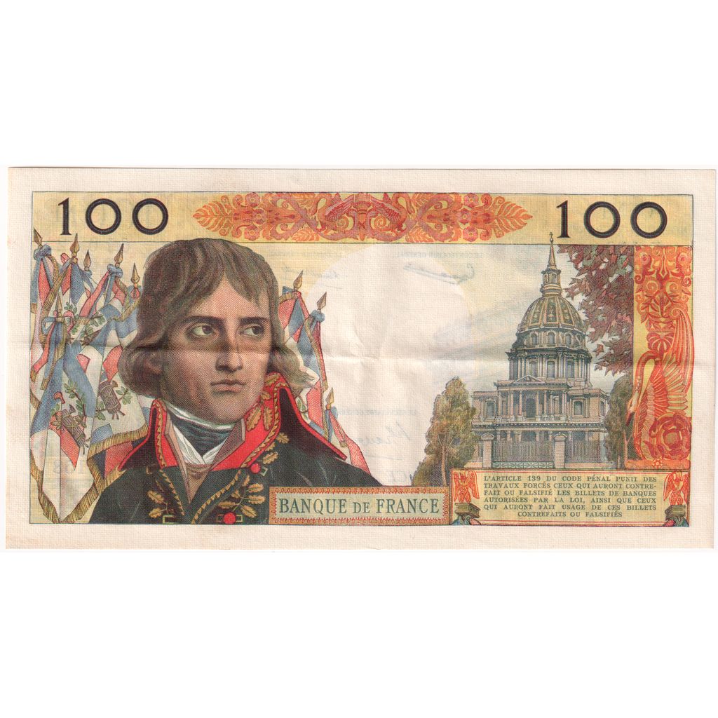 França, 100 Nouveaux Francs, Bonaparte, 1962-03-01, B.158, EF(40-45)