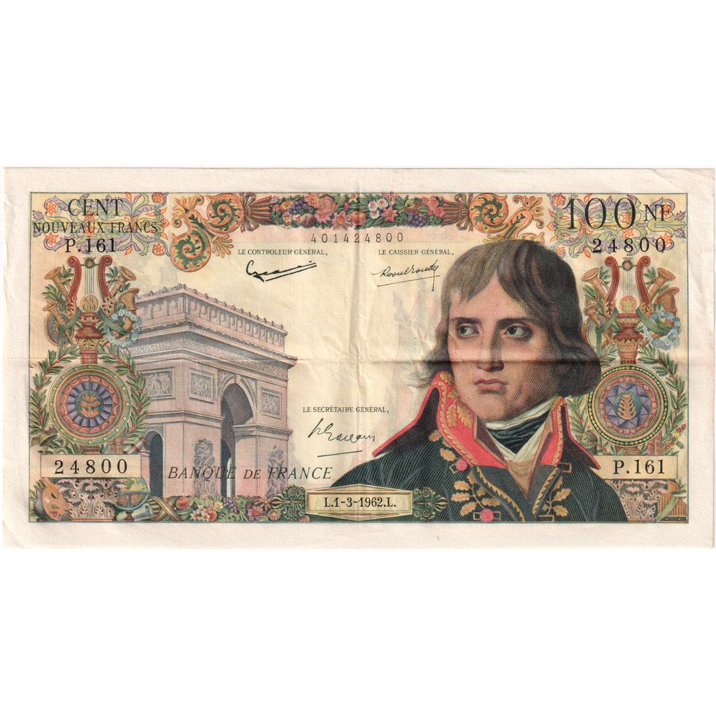 Frankrijk, 100 Nouveaux Francs, Bonaparte, 1962-03-01, P.161, TTB