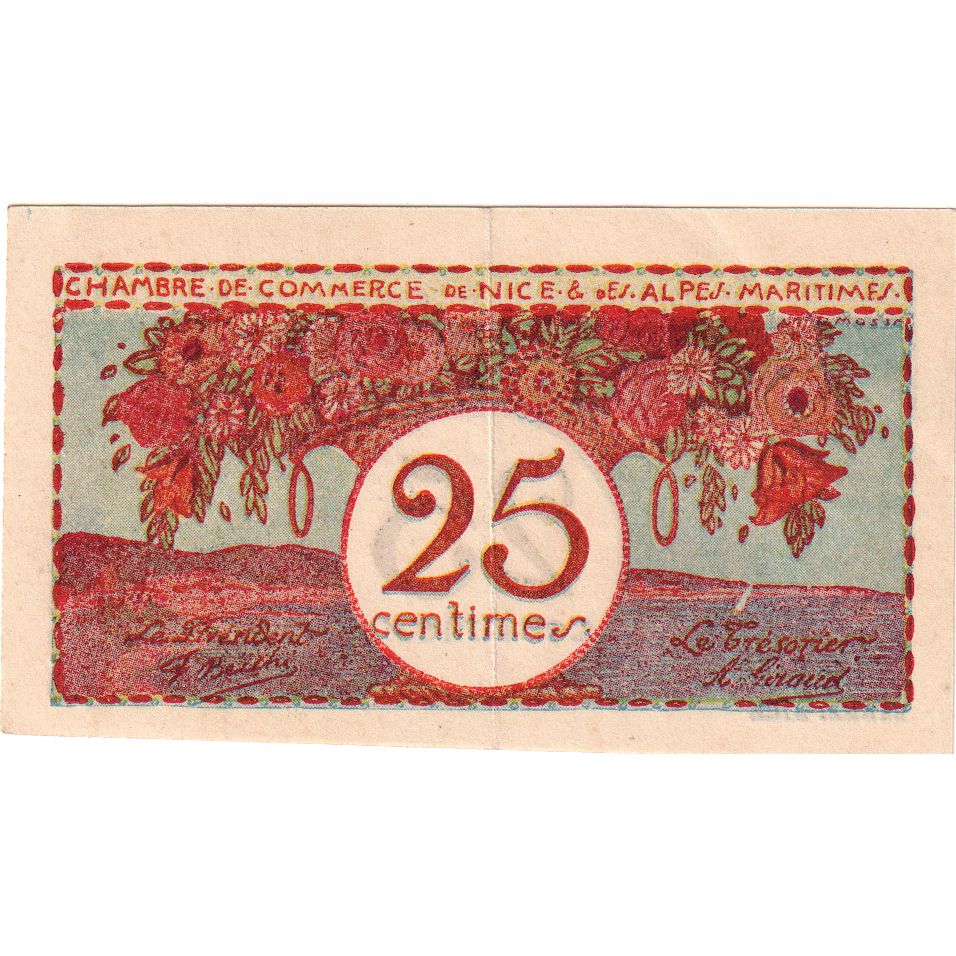 France, Nice, 25 Centimes, SERIE 24, EF(40-45)