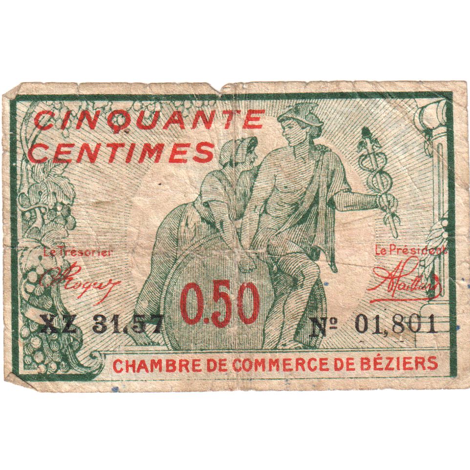 Francia, Béziers, 50 Centimes, 1920-04-13, XZ 31,57, B+