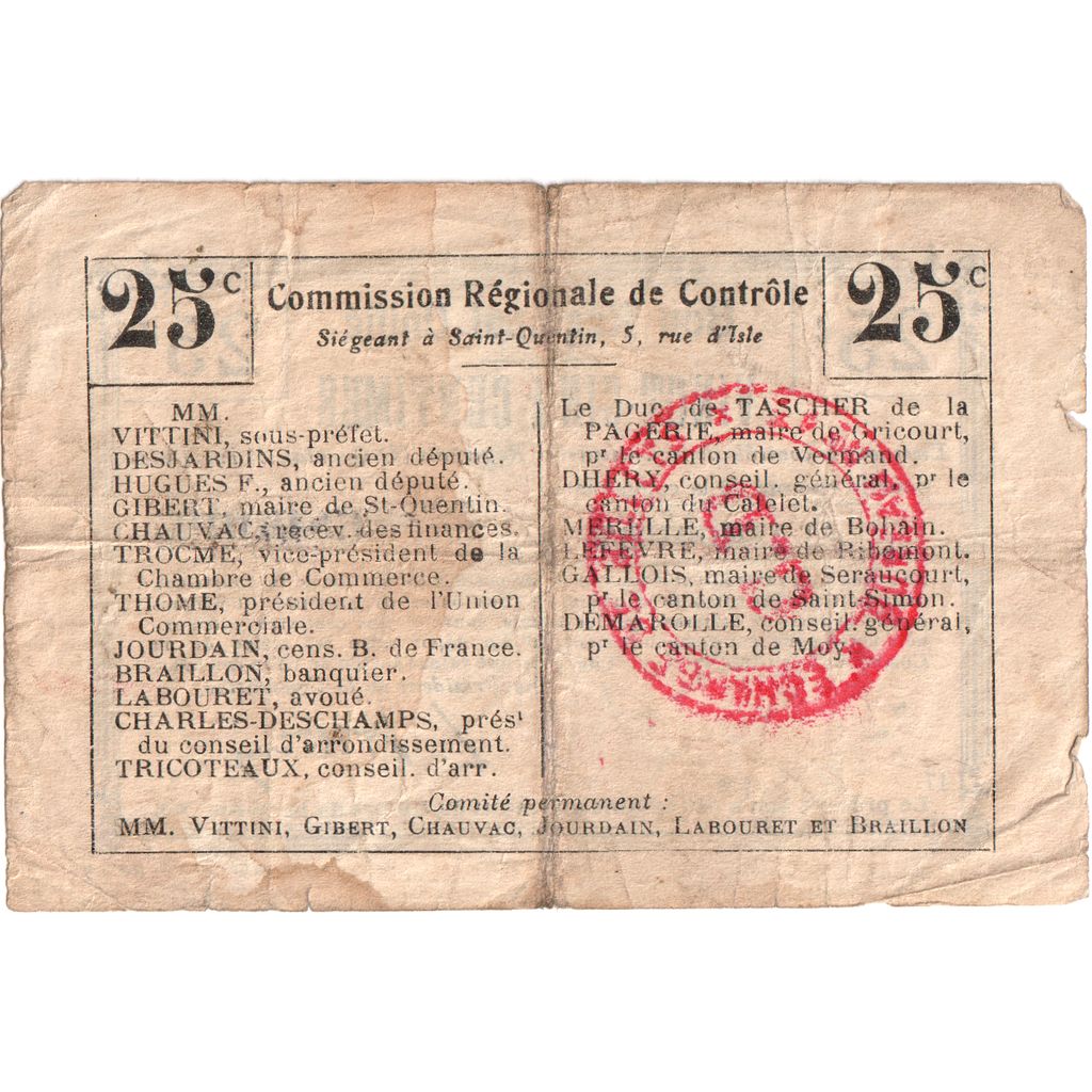 France, Alaincourt, 25 Centimes, F(12-15)