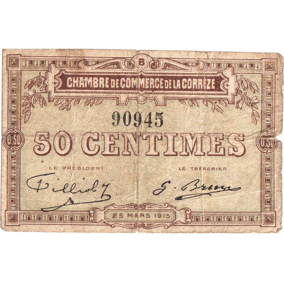 Frankreich, Tulle et Brive, 50 Centimes, 1915-03-25, 90945, S